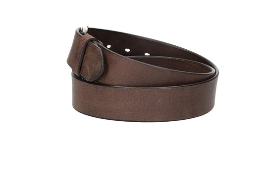 Ledergürtel Braun 40mm mit Dornschließe in Silber - leder-accessoires.com