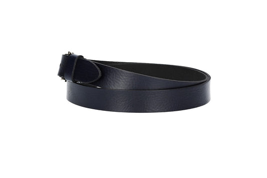 Damengürtel 25mm in Marine|Dunkelblau mit Dornschließe in Lightgold - leder-accessoires.com