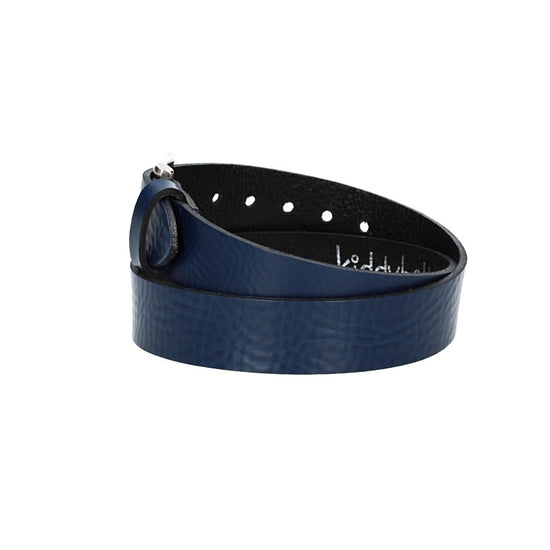 Ledergürtel Kids 25mm in Blau|Marine mit Schließe in Silber - leder-accessoires.com