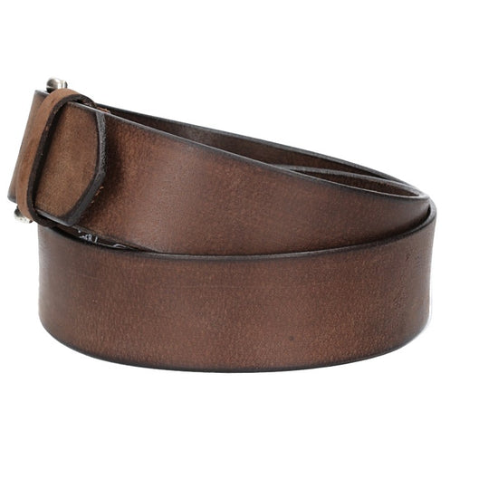 Ledergürtel Braun 45mm mit Dornschließe in Silber - leder-accessoires.com
