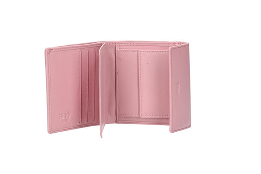 Geldbörse in Rosa aus Leder