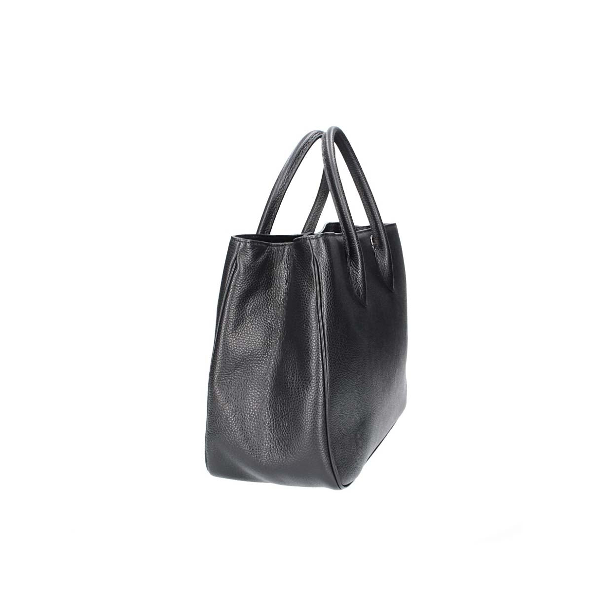 Kurzgrifftasche in Schwarz aus Leder
