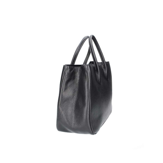 Kurzgrifftasche in Schwarz aus Leder