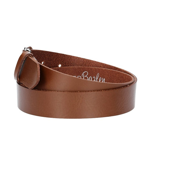 Ledergürtel 30mm in Cognac mit Dornschließe in Silber - leder-accessoires.com