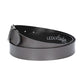Ledergürtel 30mm in Grau mit Dornschließe in Silber