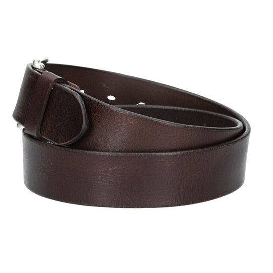 Ledergürtel Braun 40mm mit Dornschließe in Silber - leder-accessoires.com