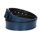 Ledergürtel Kids 30mm abgenäht in Blau mit Dornschließe in Silber