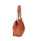 Schultertasche in Cognac aus Leder