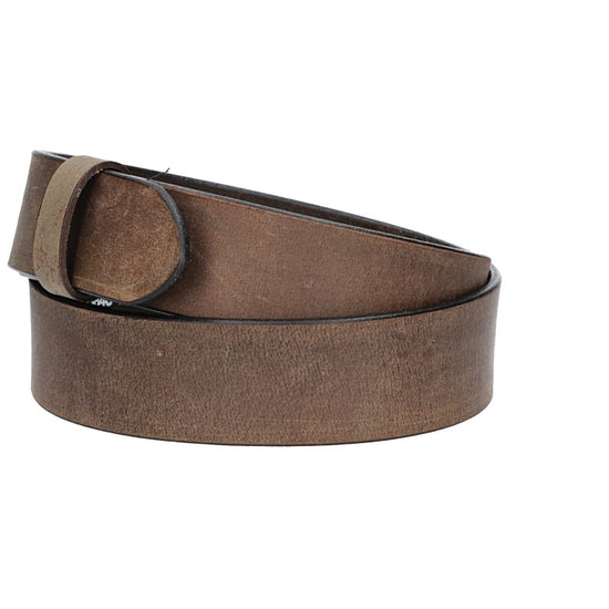 Lederriemen | Gürtelrohling Matt 40mm in Grau mit Schlaufe und Kapplochteil - leder-accessoires.com
