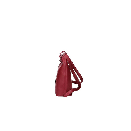 Umhängetasche|Rucksack in Rot aus Leder - leder-accessoires.com