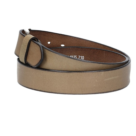 Ledergürtel Sand|Beige 35mm mit Dornschließe in Silber - leder-accessoires.com