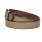Ledergürtel Sand|Beige 35mm mit Dornschließe in Silber