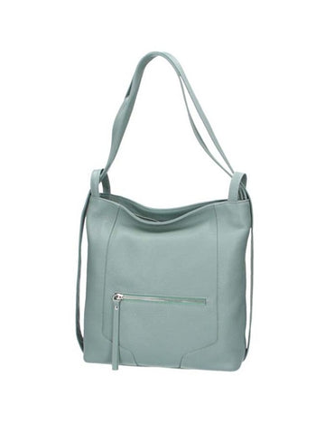 Umhängetasche|Rucksack in Mint aus Leder - leder-accessoires.com