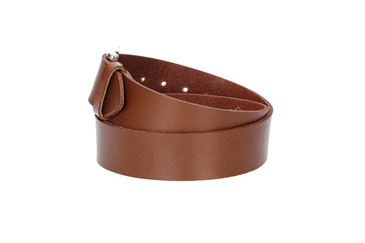 Ledergürtel Kids 30mm in Cognac mit Dornschließe in Silber