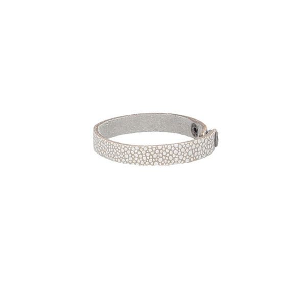 Armband Rochenoptik in Beige aus Leder - leder-accessoires.com