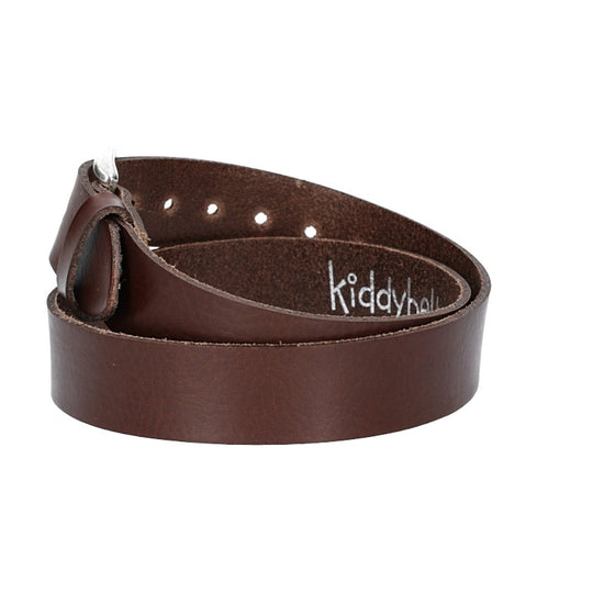 Ledergürtel Kids 25mm in Braun mit Schließe in Silber - leder-accessoires.com