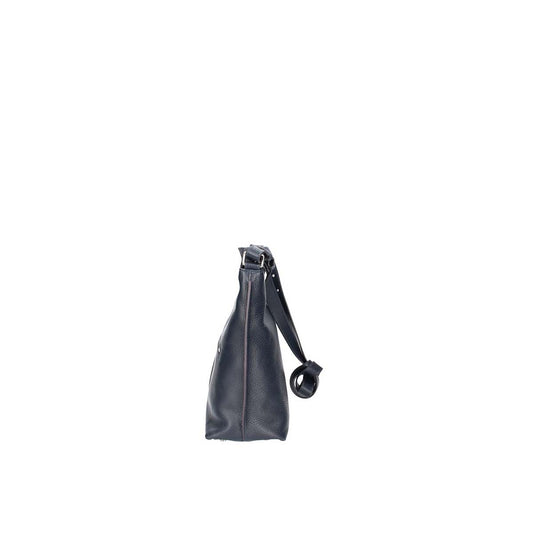 Schultertasche in Blau|Marine aus Leder