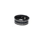 Armband Schwarz mit Rundnieten aus Leder