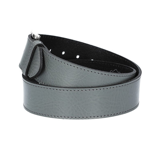Ledergürtel Kids 30mm abgenäht in Grau mit Dornschließe in Silber - leder-accessoires.com