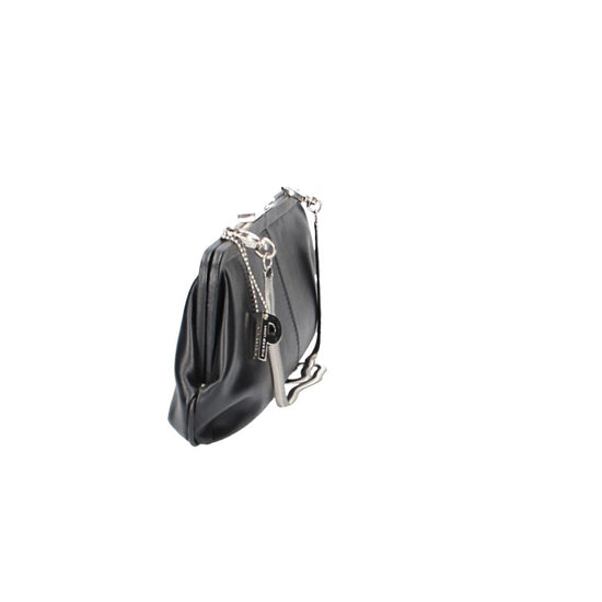 Clutch mit Clipverschluss in Schwarz aus Leder - leder-accessoires.com