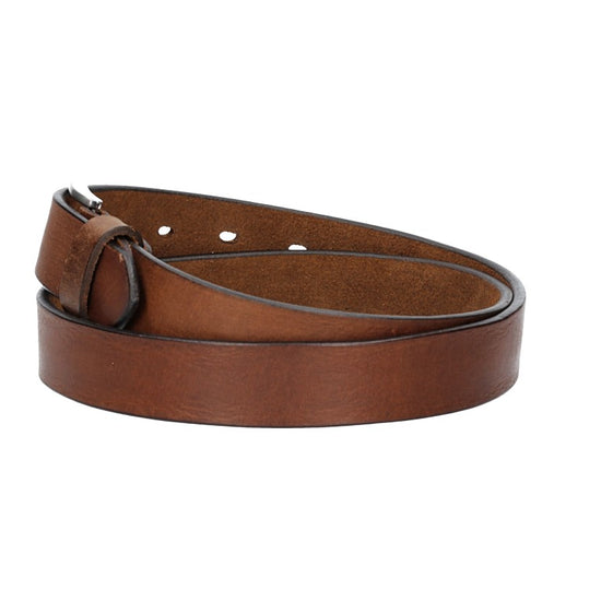 Ledergürtel 30mm in Cognac mit Schließe in Silber - leder-accessoires.com