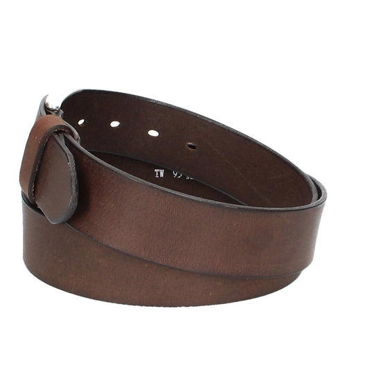Ledergürtel Braun 40mm mit Dornschließe in Silber - leder-accessoires.com