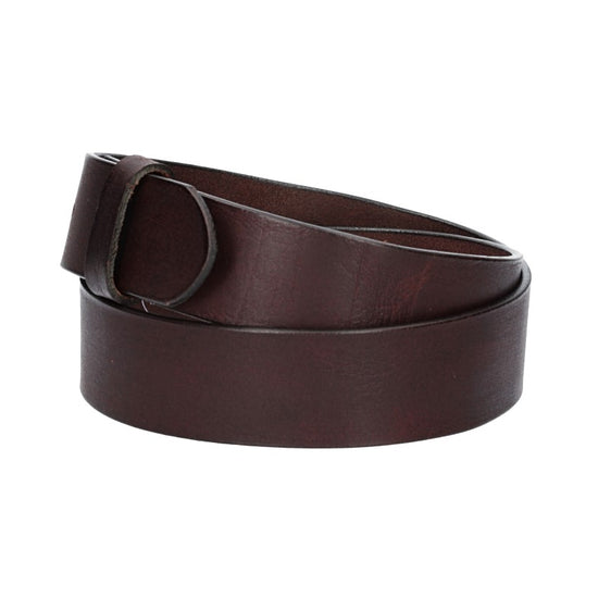 Lederriemen | Gürtelrohling Glanz 40mm in Rot|Bordeaux mit Schlaufe und Kapplochteil - leder-accessoires.com