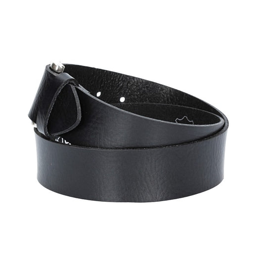 Ledergürtel Kids 30mm in Schwarz mit Dornschließe in Silber - leder-accessoires.com