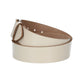 Ledergürtel Kids 30mm in Beige mit Dornschließe in Silber