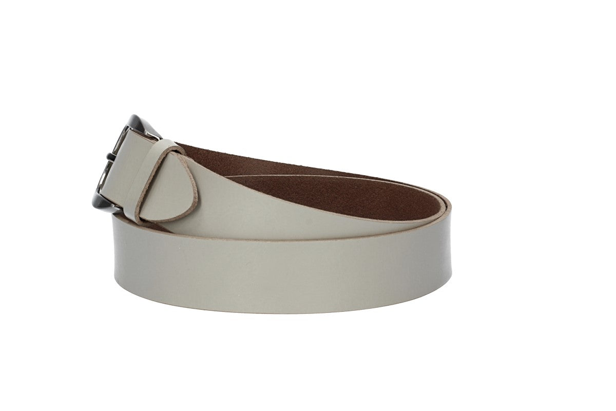 Damengürtel 35mm in Creme|Beige mit Dornschließe in Hufeisenform