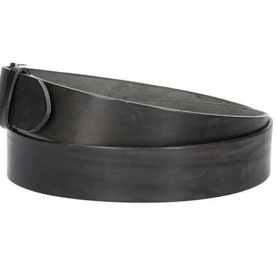 Ledergürtel Überlänge Grau 40mm mit glänzender Schließe in Silber - leder-accessoires.com