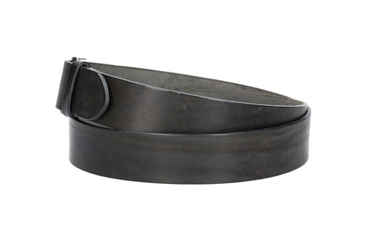Ledergürtel Überlänge Grau 40mm mit glänzender Schließe in Silber - leder-accessoires.com
