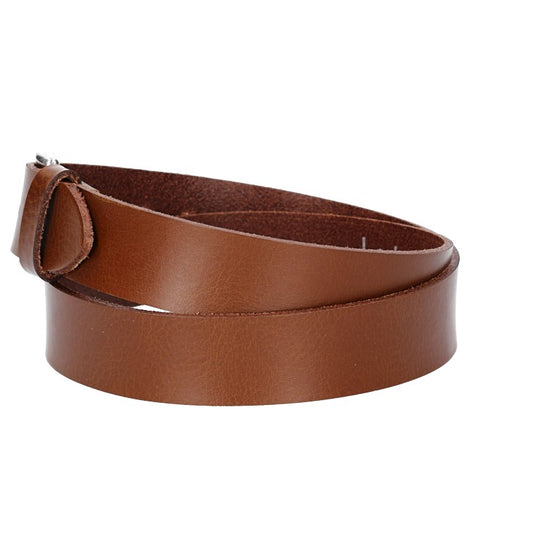 Ledergürtel Kids 25mm in Cognac mit Schließe in Silber - leder-accessoires.com