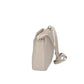 Umhängetasche mit Reißverschluss in Beige aus Leder