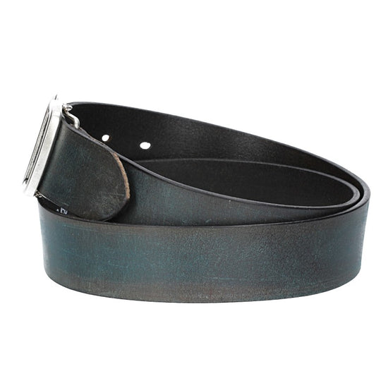 Ledergürtel in Blau | Marine 40mm mit Schmuckschließe Koppel - leder-accessoires.com