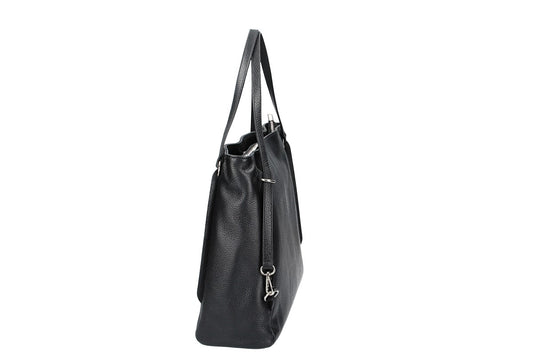 Handtasche|Rucksack in Schwarz aus Leder - leder-accessoires.com