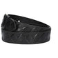 Jeansgürtel 40mm in Schwarz mit Rautenprägung und Dornschließe