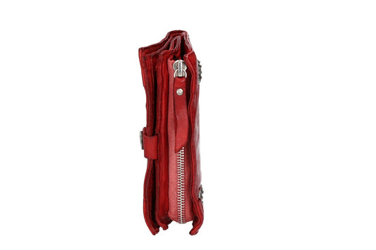 Geldbörse Loira aus Leder in Rot - leder-accessoires.com