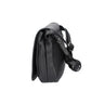 Schultertasche in Schwarz mit Überschlag aus Leder