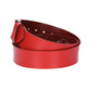 Ledergürtel Kids 30mm in Rot mit Dornschließe in Silber
