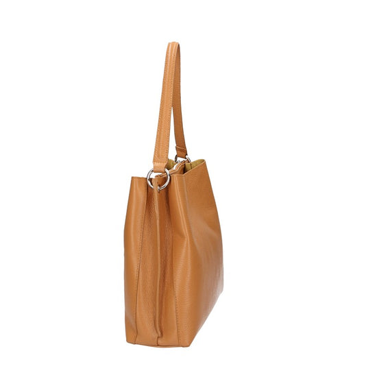 SALE Schultertasche aus Leder in Cognac - leder-accessoires.com