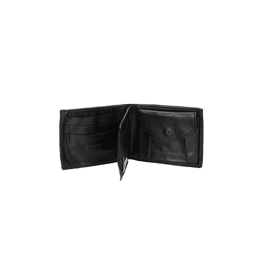 Campomaggi Lederbörse Querformat in Schwarz mit zusätzlicher Klappe - leder-accessoires.com