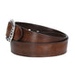 Ledergürtel in Cognac 40mm mit Schmuck-Vollschließe