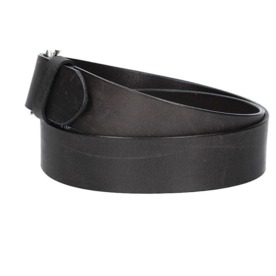 Ledergürtel Schwarz 40mm mit Dornschließe in Silber - leder-accessoires.com