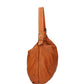 Beuteltasche in Cognac mit Flechtung aus Leder
