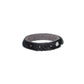 Armband mit Fell und Sternnieten in Schwarz aus Leder