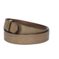 Lederriemen | Gürtelrohling Glanz 35mm in Natur| Beige mit Schlaufe und Kapplochteil