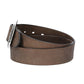 Ledergürtel Grau 40mm mit Blumenschließe