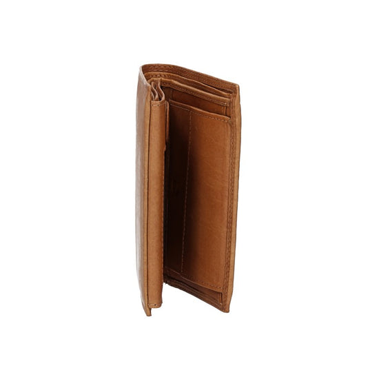 Geldbörse Hochformat mit Riegel in Cognac aus Leder - leder-accessoires.com