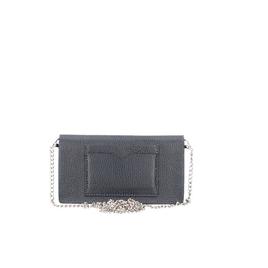 Handytasche aus Leder in Blau|Marine mit Kette zum Umhängen